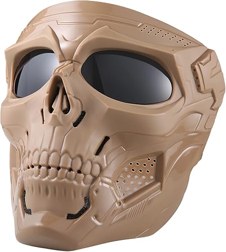 Miniatura 13 de Máscara de calavera de cara completa, máscaras tácticas para juegos de supervivencia CS, tiro, cosplay, película, paintball, máscaras de miedo
