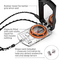 Vista 3 de Silva Expedition S Compass Marcas luminosas nocturnas Perfecto para navegación, senderismo, senderismo y caza
