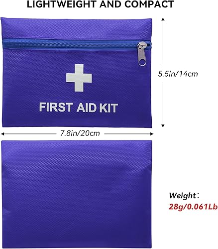 Miniatura 2 de Faylapa 12 mini bolsas vacías de primeros auxilios, 7.87 x 5.51 pulgadas, bolsa de viaje para viajes, hogar, oficina, automóvil, campamento, al aire