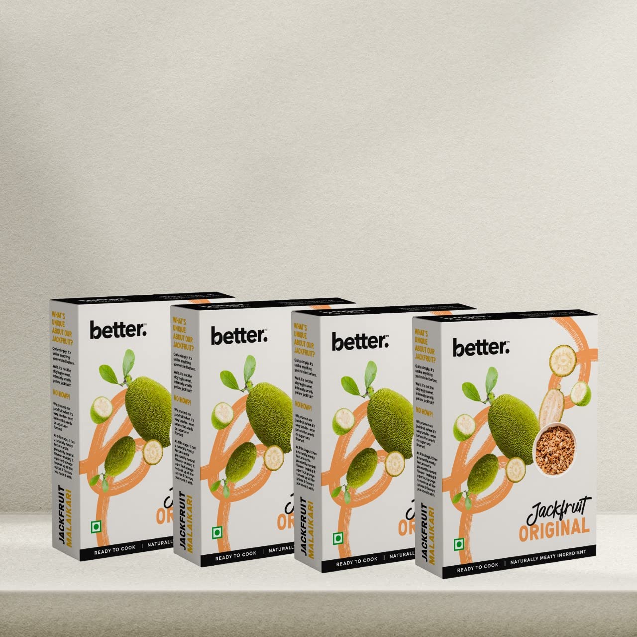 eat with better. Tender Shredded Jackfruit, Ready to Cook, Plant Based Meat, Vegan, Mock Meat, Gluten Free Veg Meat, 250 g (Pack of 4)