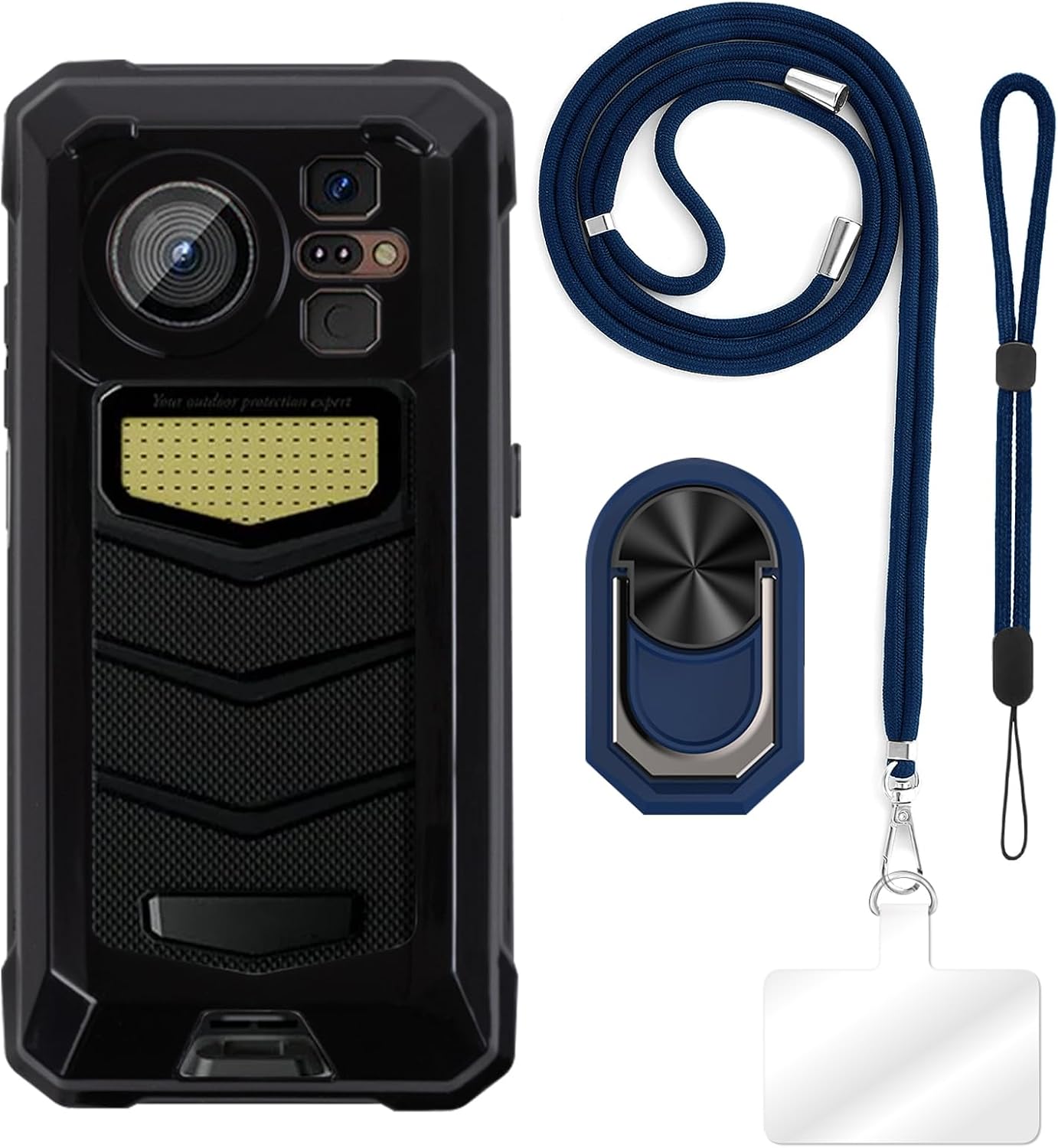 Case Accessory Bundle for Hotwav W11 Pro - Black+Blue