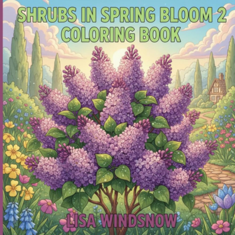 SHRUBS IN SPRING BLOOM 2: COLORING BOOK