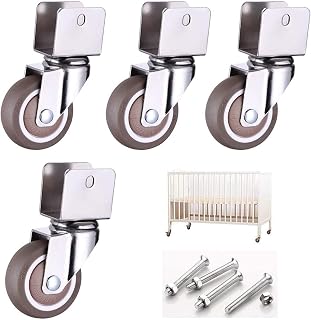DDTP Swivelaer Wheels,1.5"38 Mm Swiveling Steeawheels 4Part Mute Wheels in Ubracket Highperformanceaors with Bearings Tpe Replacementaors for Cotsaniture Load Capacity 75 Kg (Brake/Universal/22Mm/0.9I