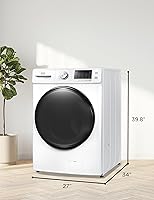 Vista 7 de BLACK+DECKER 4.5 Cu. Ft. Front Load Washer, Full Size Washing Machine with 12 Cycles, ENERGY STAR certified Washer Machine, Hot & Cold Inlet Hoses