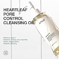 Vista 3 de Anua Heartleaf Aceite limpiador para control de poros, limpiador de aceite para cara, removedor de puntos negros de maquillaje, cuidado de la piel