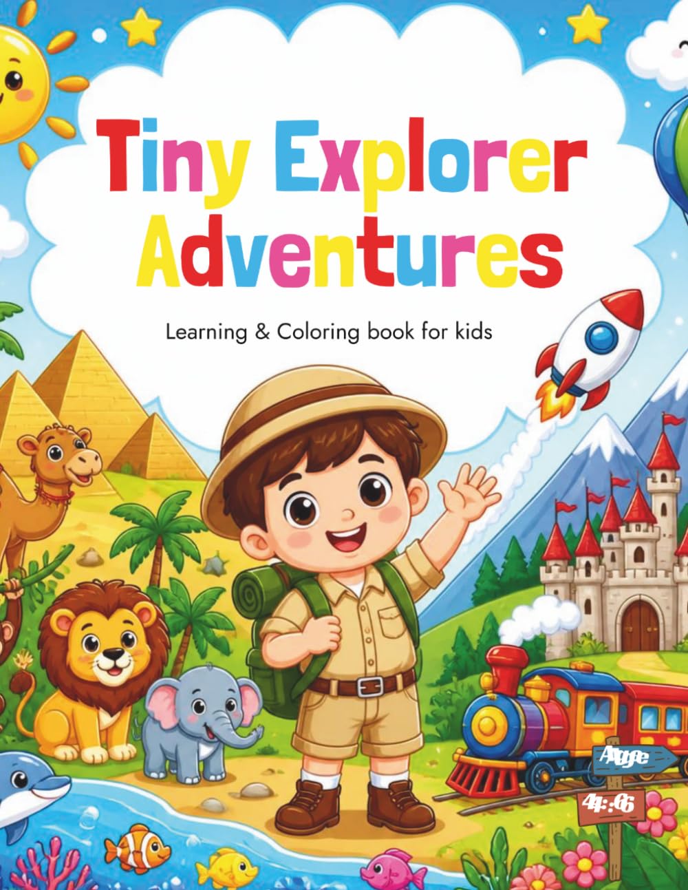 Tiny Explorer Adventures: Let’s Color the World: A Fun Travel & Adventure Coloring Book for Kids Ages 4–6