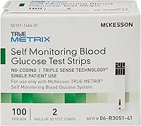 Vista 3 de McKesson True METRIX Tiras de prueba de glucosa en sangre para diabetes [100 tiras] Sistema de autocontrol