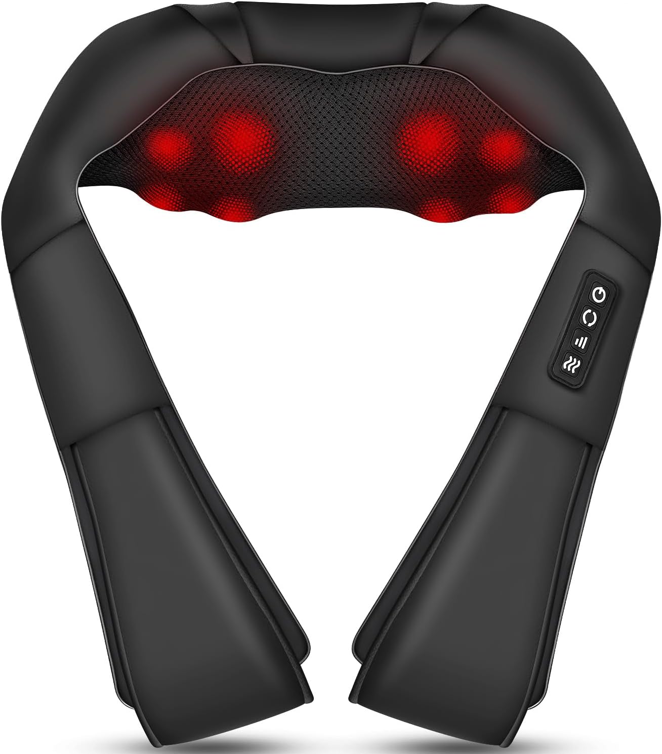 WOQQW Shiatsu Back Shouder and Neck Massager with Heat - Gifts for Women/Men/Mum/Dad - Electric Deep Tissue 4D Kneading Massager for Back, Neck and Shouer Pain Relief, Use at Home, Office, Car