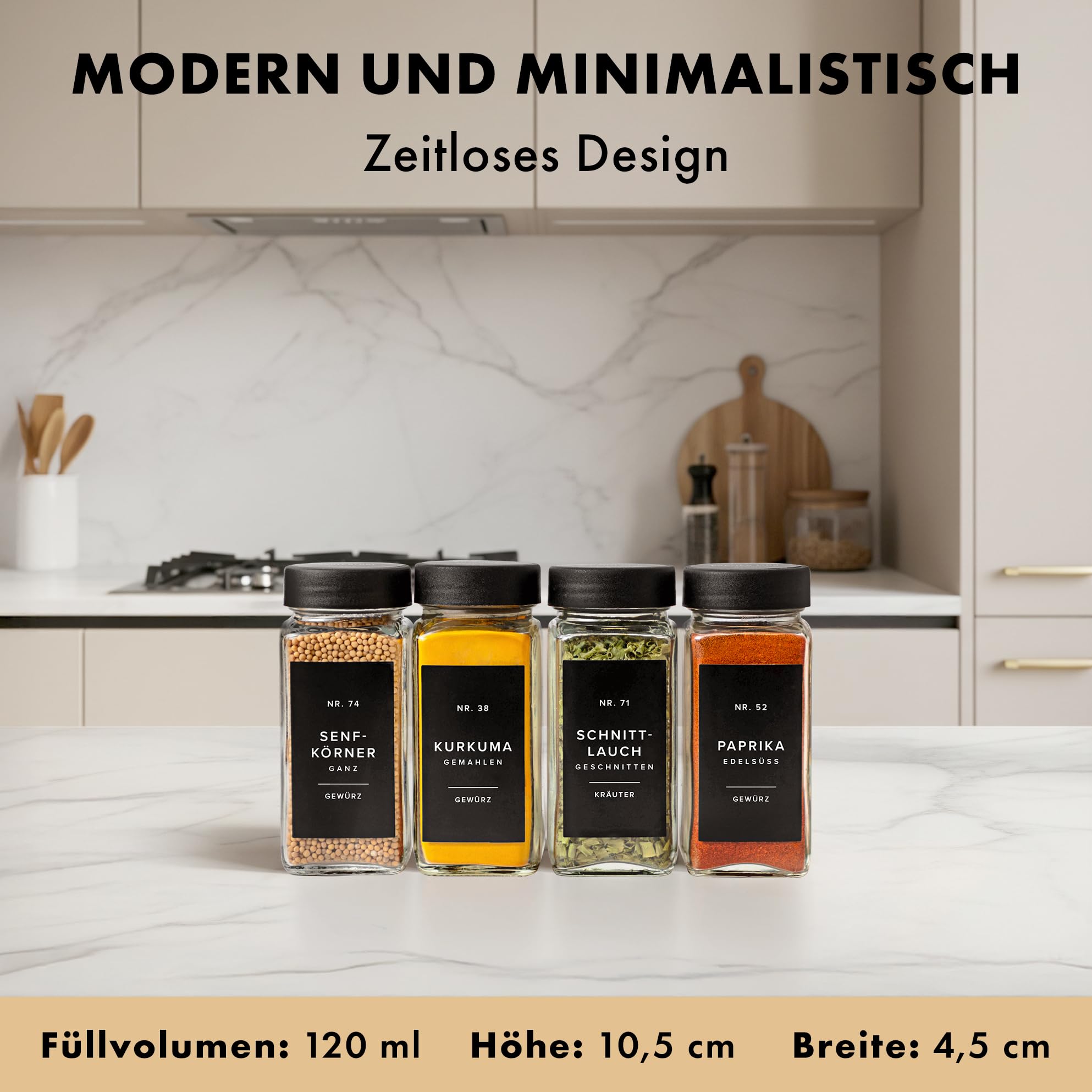 EDELHAUS Gewürzregal Schublade Metall Verstellbar mit 24 Gewürzgläser und 240 Ettiketen - Gewürz Organizer Schublade Küche - Schubladeneinsatz Gewürze Aufbewahrung - Gewürzaufbewahrung - Gewürzeinsatz