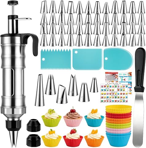 Dessert Decorating Syringe Set with Icing Piping Bags and Tips