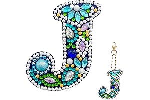 YOYA Premium Double-Sided Diamond Painting DIY Keychain Kits: A-Z 26 Letters for Adults and Kids