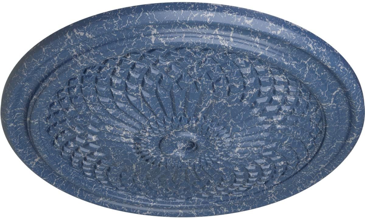 Ekena Millwork CM22TNAMC Trinity Ceiling Medallion, 22" x 1-3/4, Americana Crackle