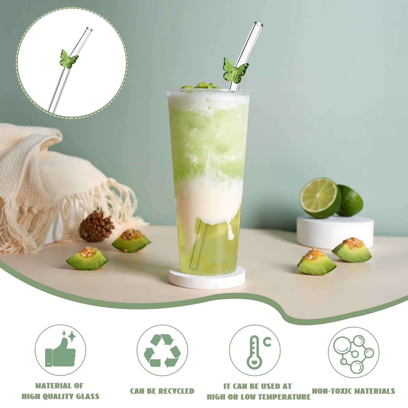 Grosses Pailles Plastique Lavables 16 Pailles Bubble Tea Réutilisables - Multicolores Avec Brosses De Nettoyage Pailles Lavables Multicolores