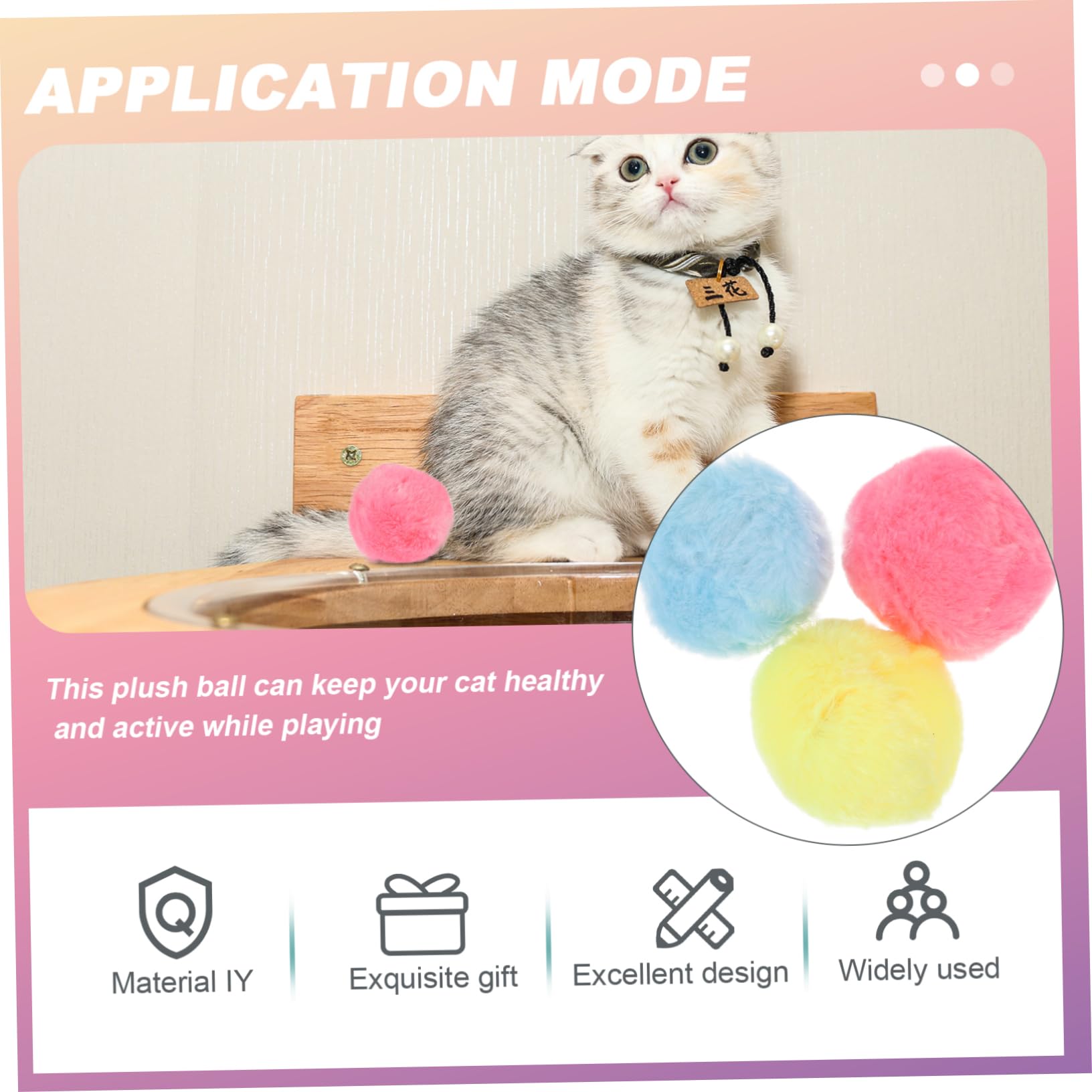 SUPVOX 9 Piezas De Juguetes De Peluche para Mascotas Juguetes De Bolas para Gatos Bolas Chirriantes para Mascotas Juguete para Gatitos con De Felpa Juguete para La Dentición