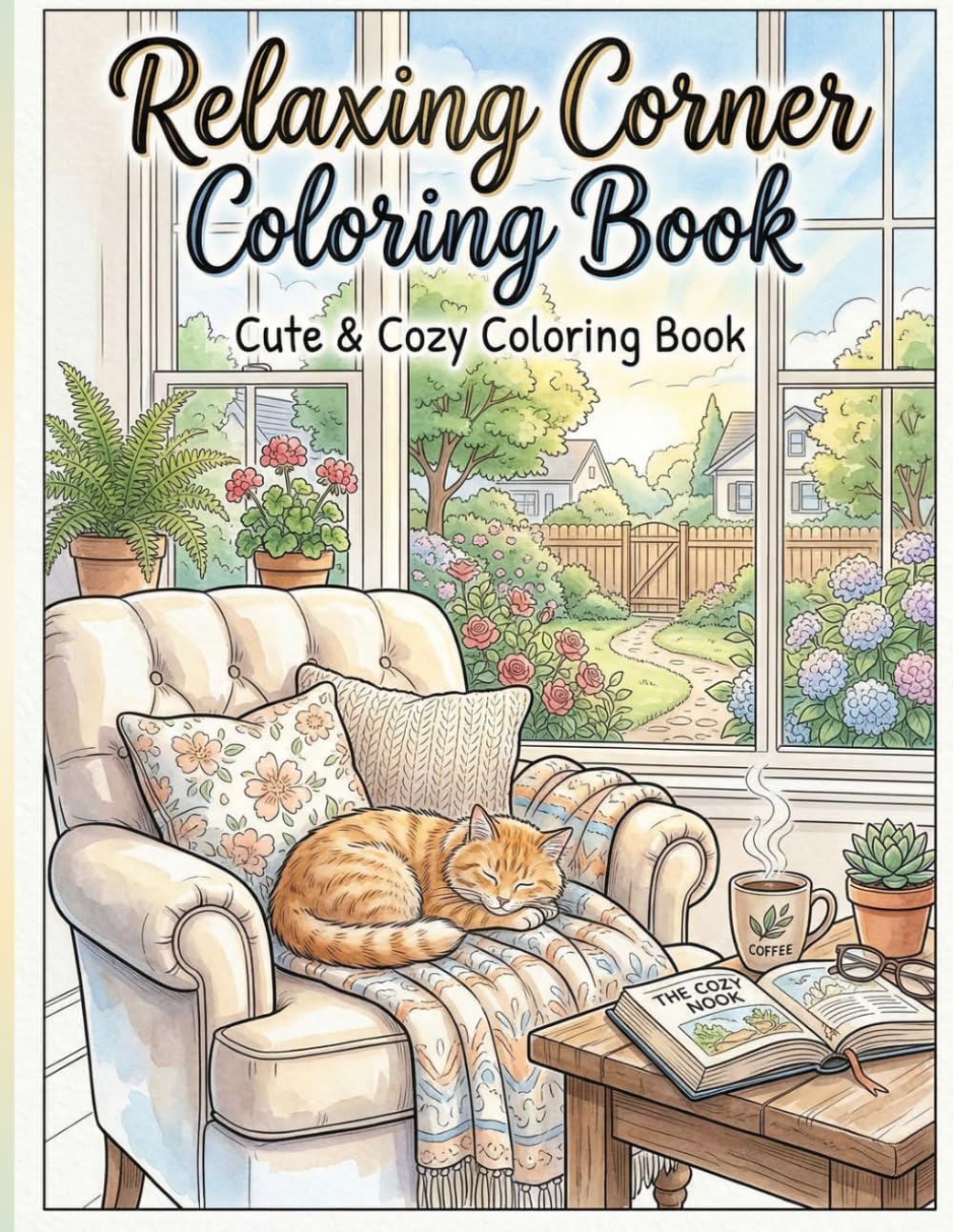 Relaxing Corner Coloring Book: Cute & Cozy Scenes for Stress Relief and Mindfulness