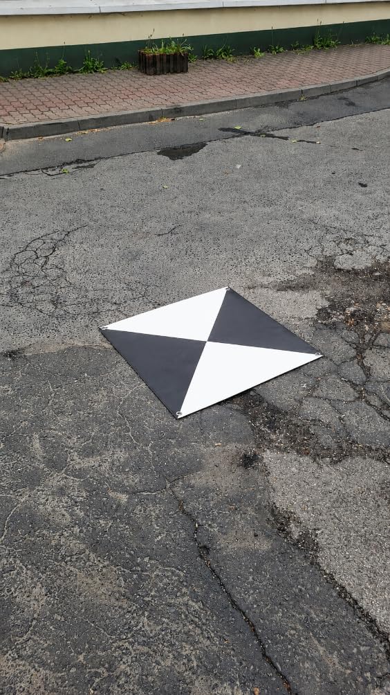Marchi di controllo del pavimento, punti di riferimento, obiettivi, marcatori per droni, 3D, LIDAR, 60 x 60 cm, 10 pezzi