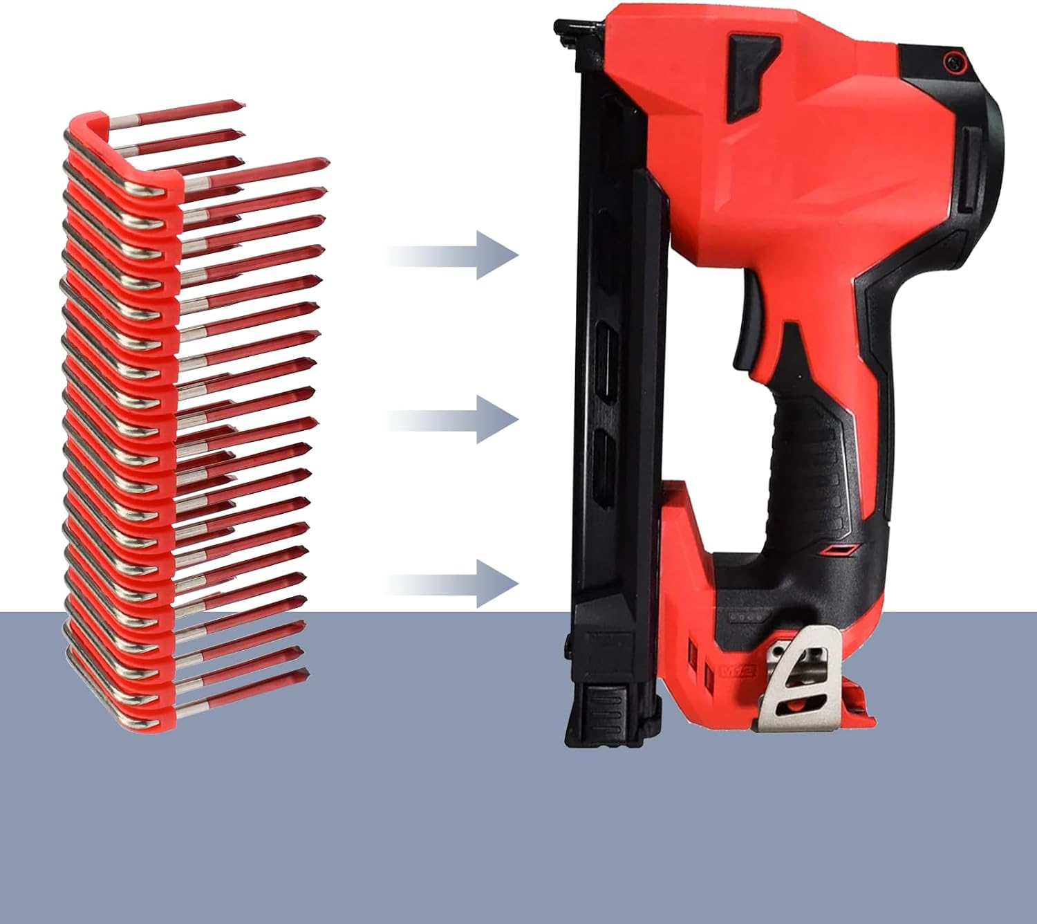MNM1-600 Insulated Cable Staple, 1 inch Insulated Cable Staples for 2448-20 Cable Stapler Gun for Wood- 600 Qty