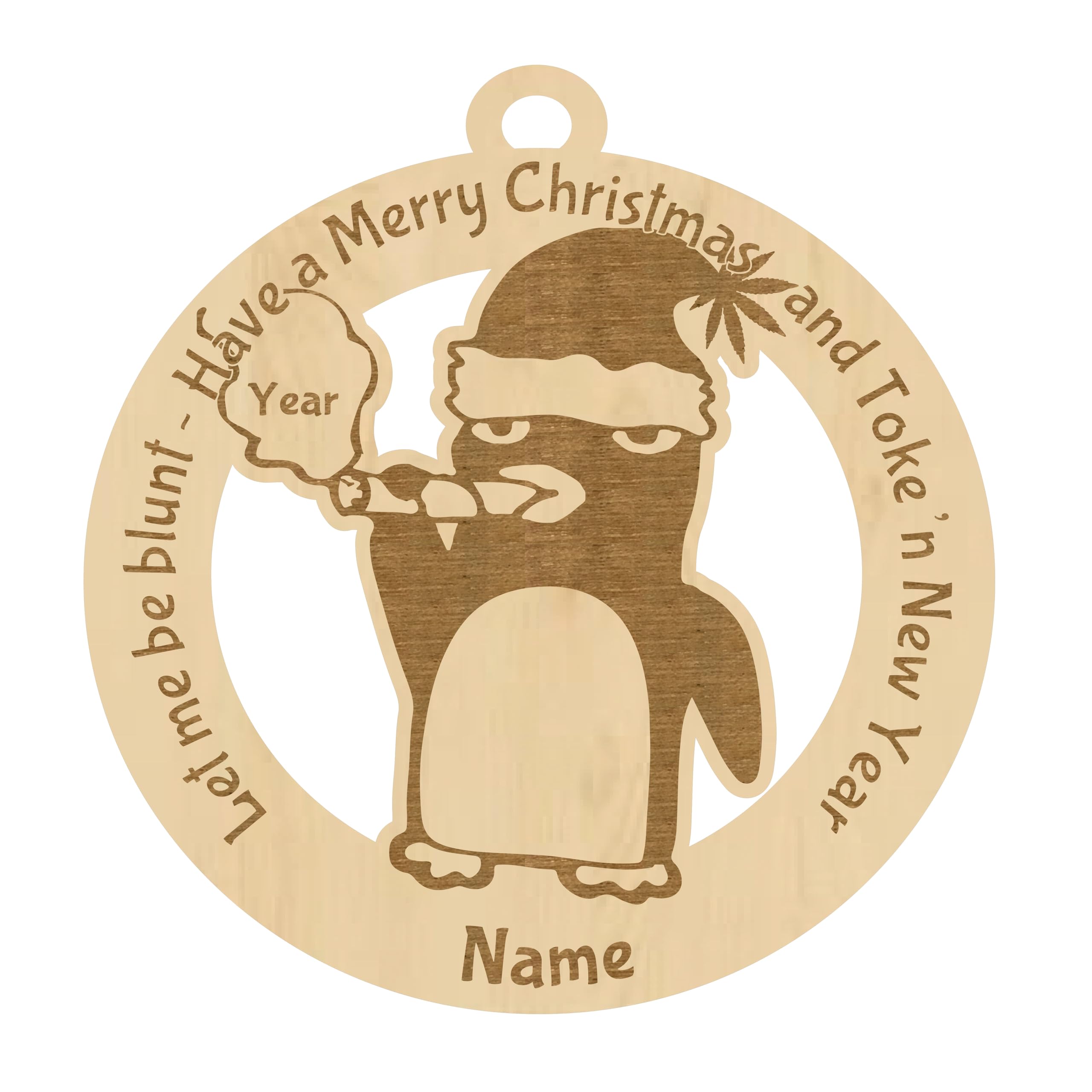 Stoner Penguin Christmas Ornament | Funny ...
