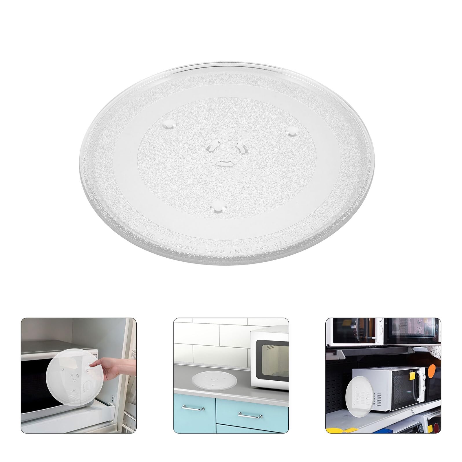 Plato Giratorio de Vidrio para Microondas Compatible con Samsung Bandeja Resistente Altas Temperaturas Fácil Limpieza y Calentamiento Uniforme