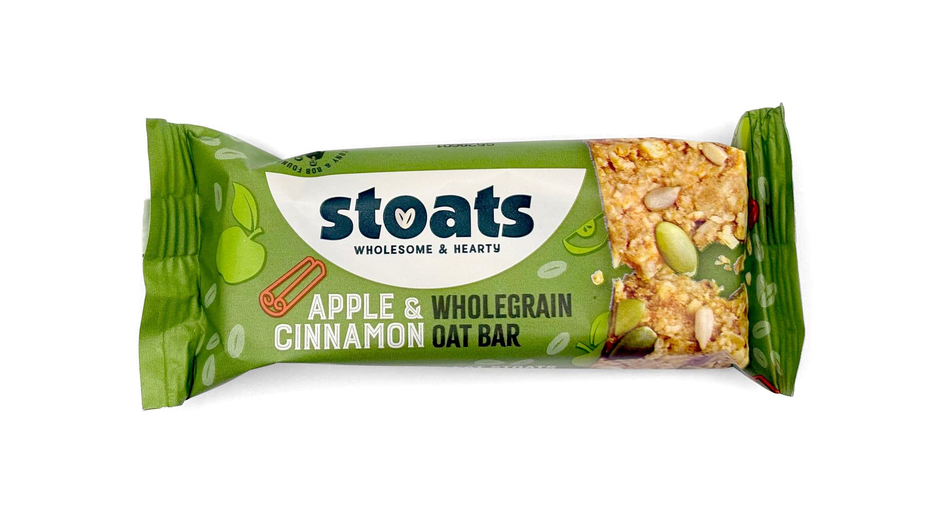 Apple & Cinnamon Porridge Oat Bars – Baked with Scottish Oats, Individually Wrapped, Great for Breakfast or a Quick Snack – Pack of 24 x 42g