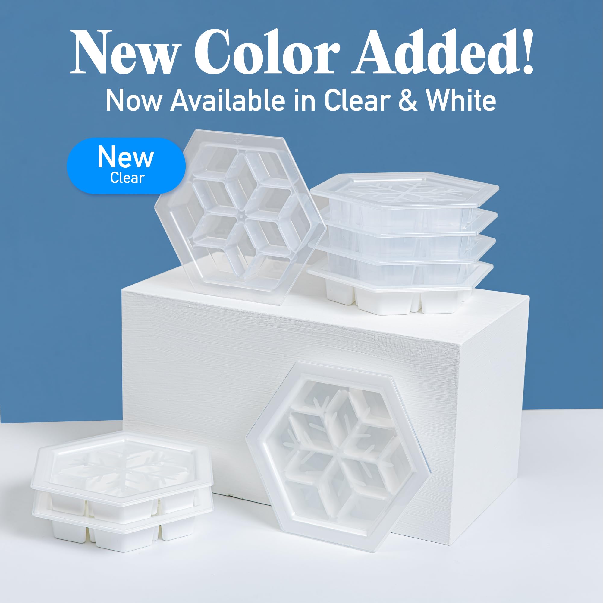 3 Pack Ice Cube Tray with Lid - Total 36 Cubes Ice Tray for Cocktail, Whiskey, Coffee & More | Flexible & Easy-Release | BPA Free | Stackable & Dishwasher Safe | Ice Maker for Freezer (Clear)