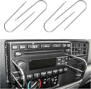 4 PCS Car Radio Removal Pry Tool, U-Shaped Stainless Steel Stereo Disassembly Pry Kit, Universal CD DVD Host Release Removal Tools for Car Audio Frequency Converter