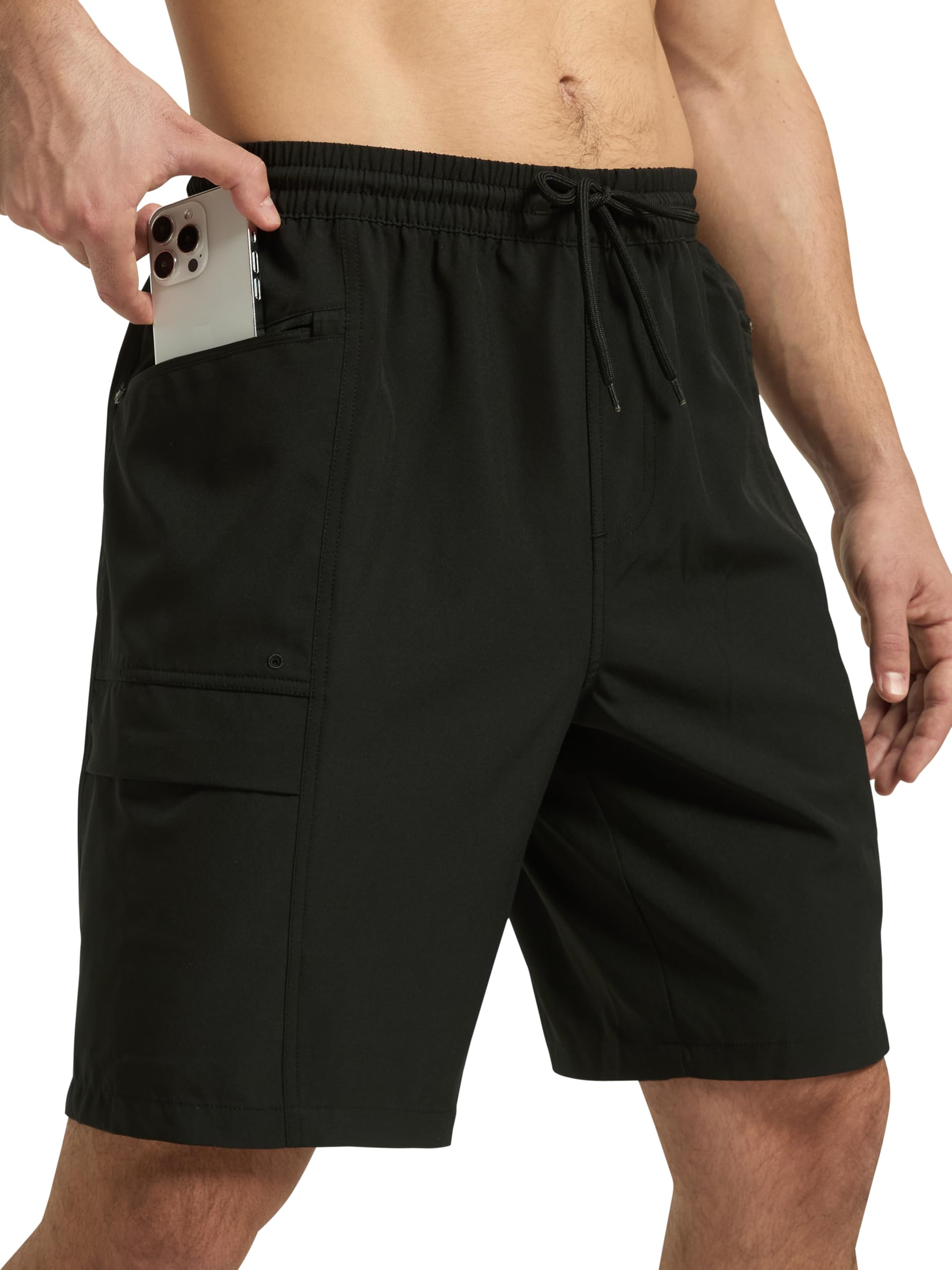 Arcweg Cargo Badehose Herren Badeshorts Männer mit Mesh-Futter Schnelltrocknende Boardshorts mit 4 Taschen (Reißverschluss & Klett) Robust für Strand, Angeln & Outdoor-Abenteuer