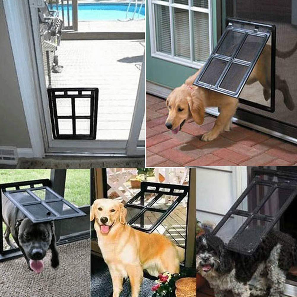 Hundeklappen Katzenklappe Haustier Bildschirm Für Fliegengittertür,Automatische Sperre,Einfache Installation Genug Freiheit Für Katze Und Kleinen Hund