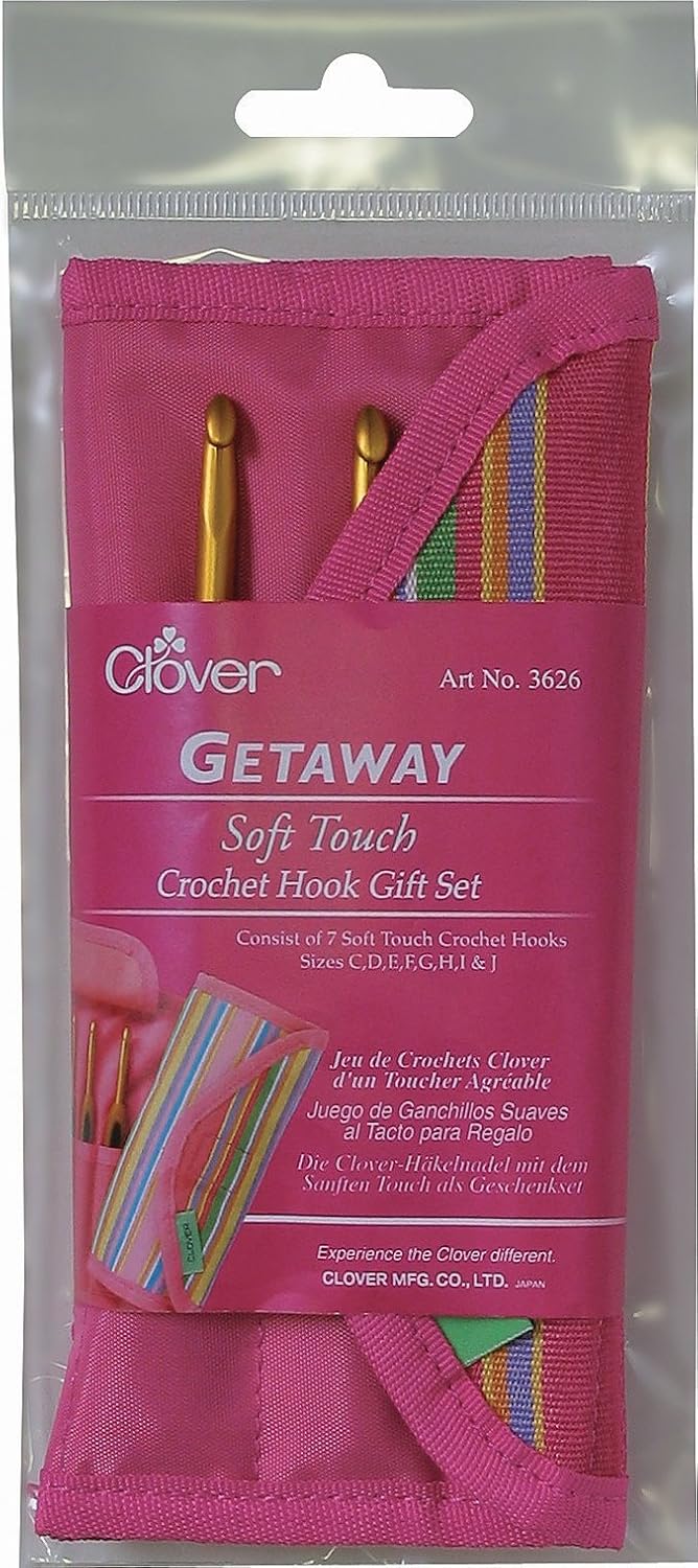 Clover Takumi Getaway Soft Touch Crochet Hooks Gift Set, 8 Sizes
