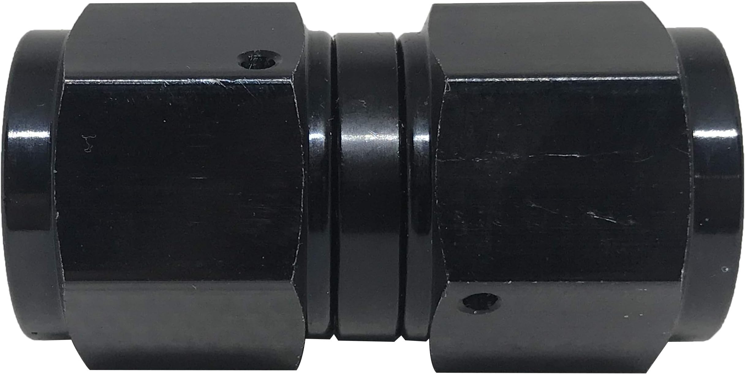 6 AN To -6 AN Straight Female Swivel Coupler Union Fitting Black - Foto 2