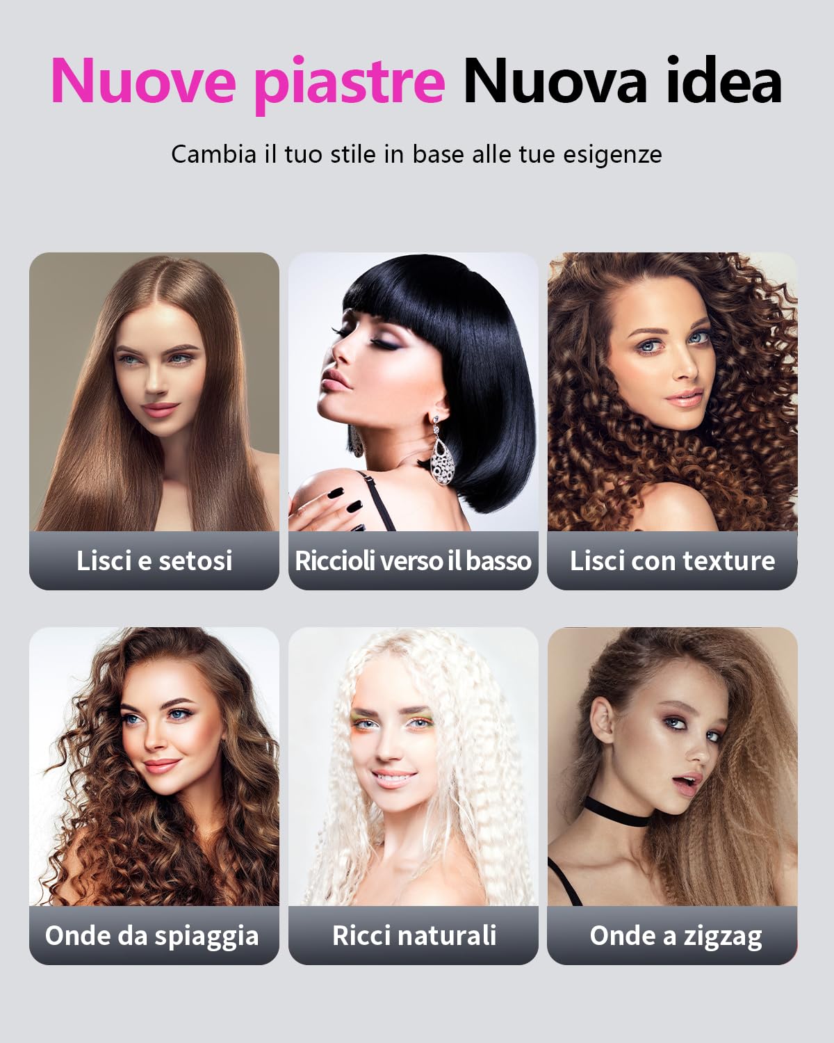 4 Piastra Lisciante Crimpare con Ceramica,Riscaldamento Rapido Ferro Arricciacapelli per Onde Ionica Ceramica Piastra Arricciacapelli Hair Straightener Fast Heating for All Hair Types