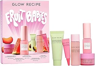 Glow Recipe Fruit Babies Skincare Kit - Gift Set with Ceramide Facial Cleanser + BHA Toner + Vitamin C Eye Cream + Hyaluronic Acid Cream + Niacinamide Dew Drops (5 Count)