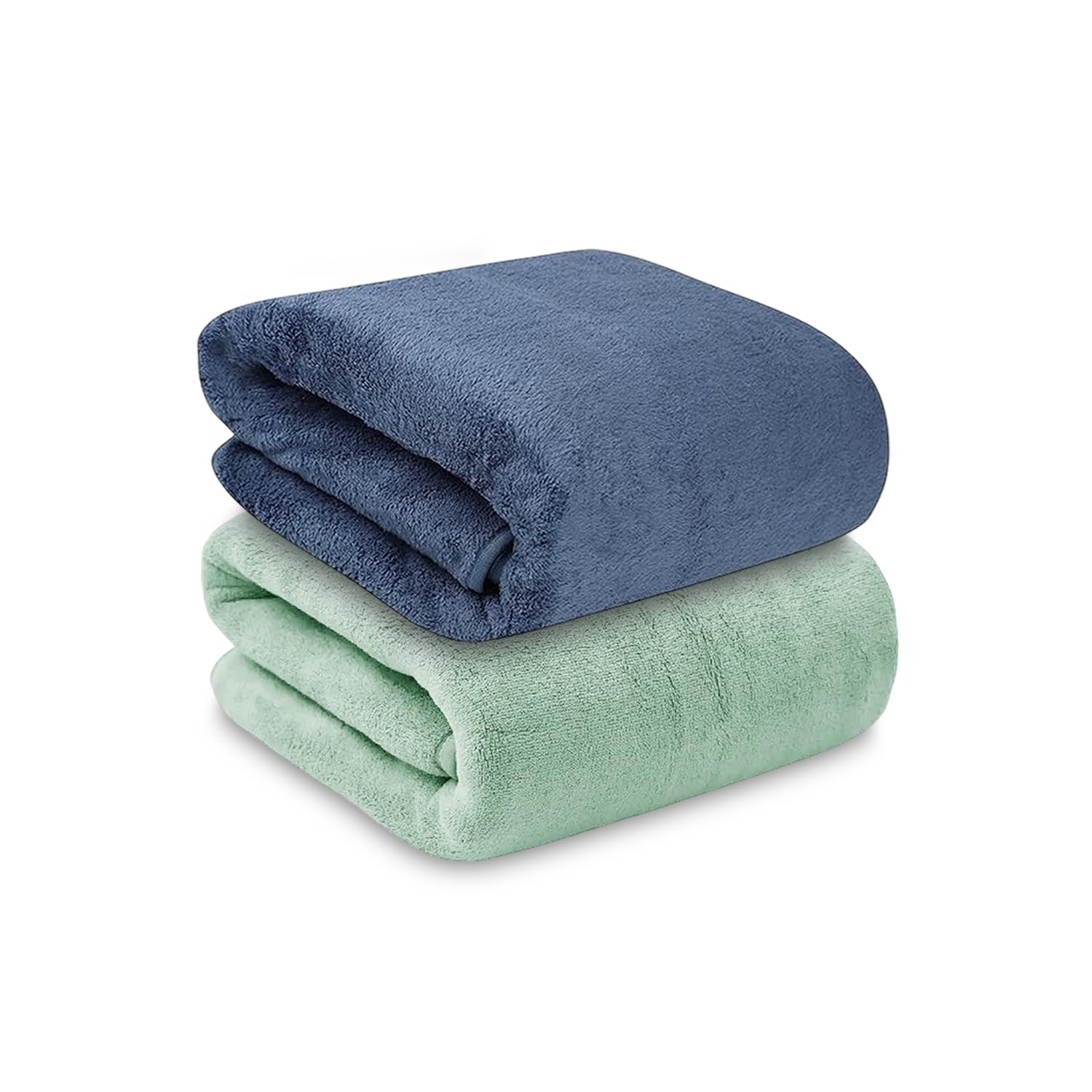 MAXOSHINE Microfiber Towels for Bath Large Size-Super Soft Coral Fleece Bathing Towel Hook Quick Dry Super Absorbent-Bath Towel for Men and Women-70x140 cm, 350 GSM, Pack of 2