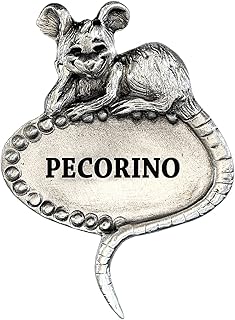 Heritage Pewter Pecorino Cheese Marker â€“ Pecorino Cheese Label for Housewarming Gift, Dinner Party Trays, Weddings, Birthdays | Expertly Crafted Pewter
