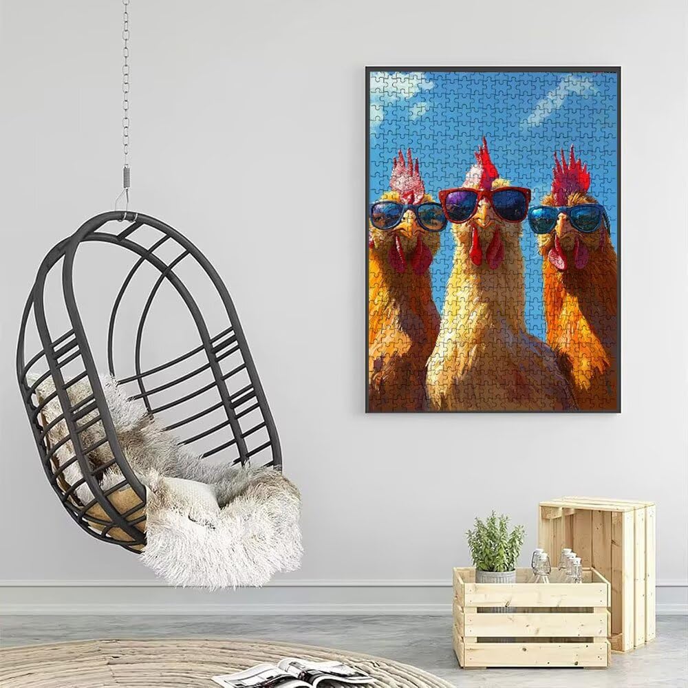 Puzzle 6000 sztuk, okulary przeciwsłoneczne z kurczakiem dla dorosłych 6000, drewniane puzzle, klasyczne gry edukacyjne, niemożliwe wyzwanie, rodzina gier, kreatywny prezent DX0YL1-475