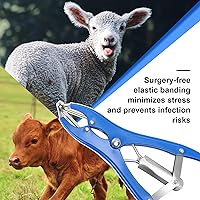 Vista 7 de Kit de Anillado para Cabras, Elastrador de Acero Inoxidable con 200 Piezas de Bandas de Goma de 3 Tamaños y Herramienta Expansora para el Manejo