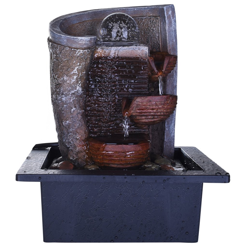 GRV Polystone 3 Steps Beautiful Indoor Water Fountain Amazon.in Home