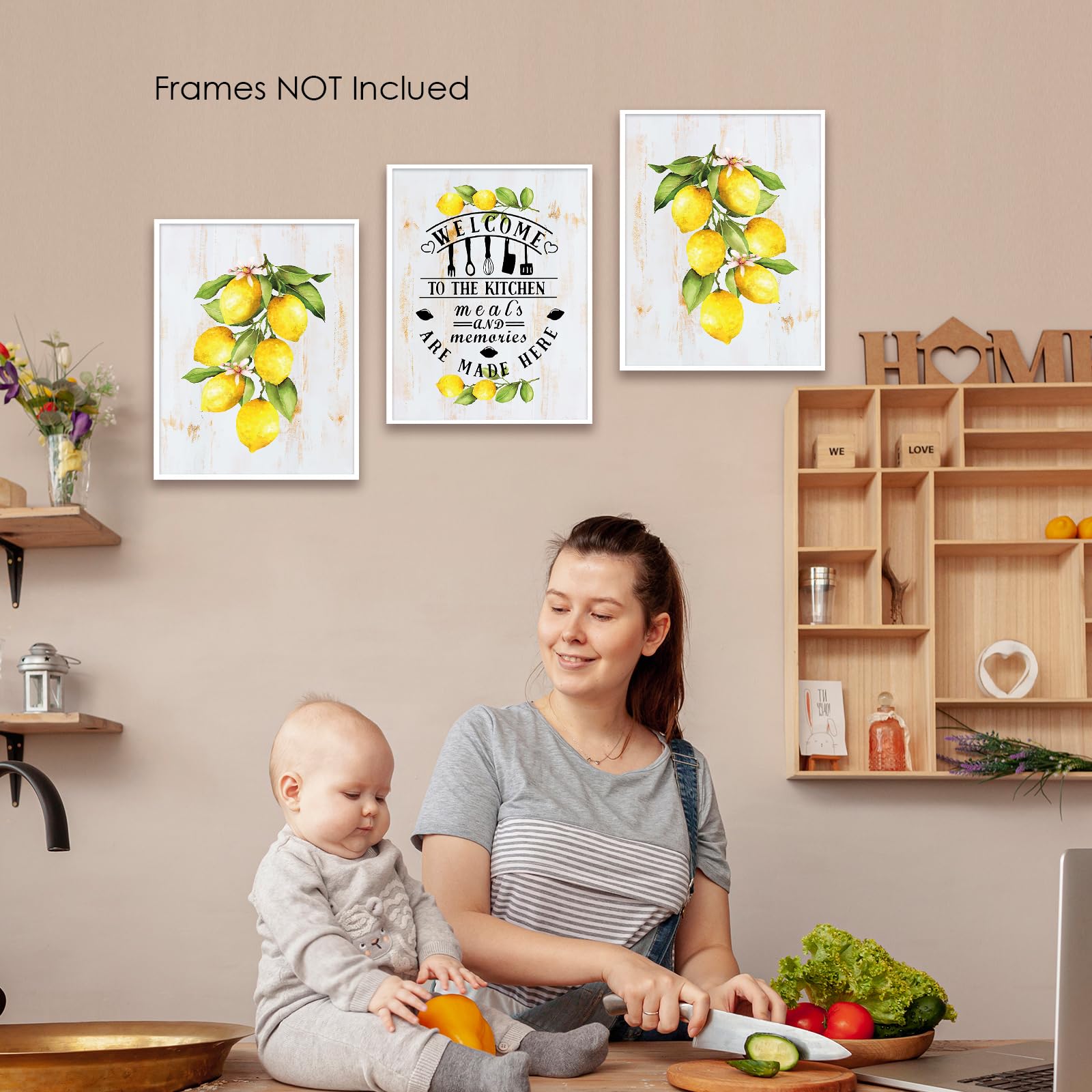 Snapklik.com : Wall Art Prints Watercolor Lemon Decor For Home Office ...