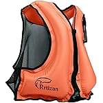 Rrtizan Inflatable Snorkel Vest for Adult, Travel Snorkeling Vest for Swimming, Snorkeling, Paddleboarding, Swim Vest Adult Suitable for 90-220lbs