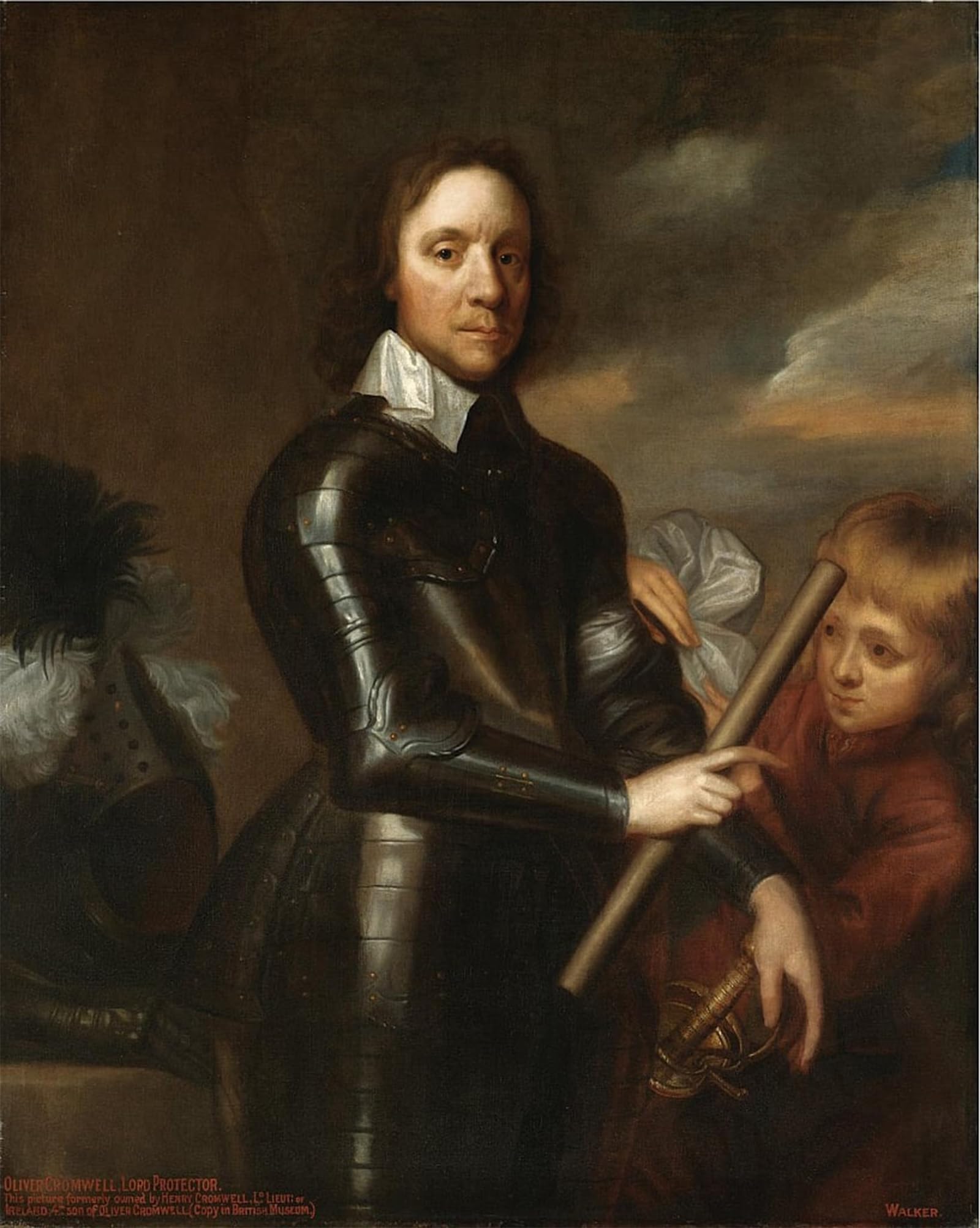 ARTXLXXBN Famous Prints Artwork Pictures Poster Painting Art Portrait of Oliver Cromwell by Robert Walker Artwork Landscape Pictures for Home Decor 60x90cm