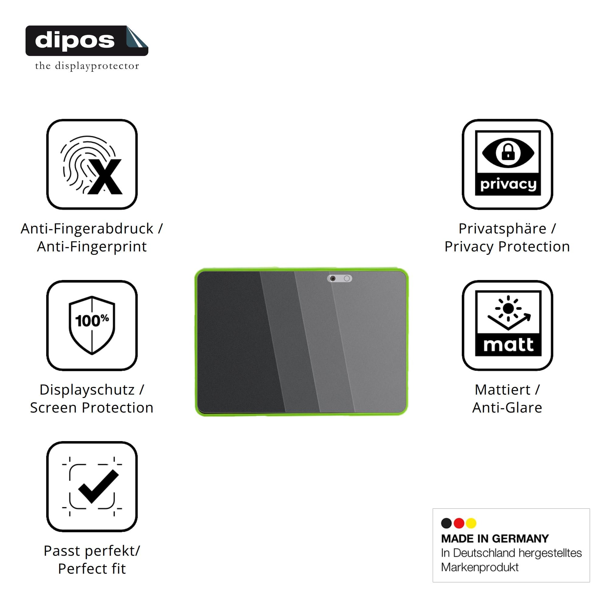 dipos Protection écran anti-espion pour hahaland Baby-Tablet | Film mat, filtre de confidentialité 4 directions, sur mesure, anti-rayures, sans bulles, adhésion sans colle