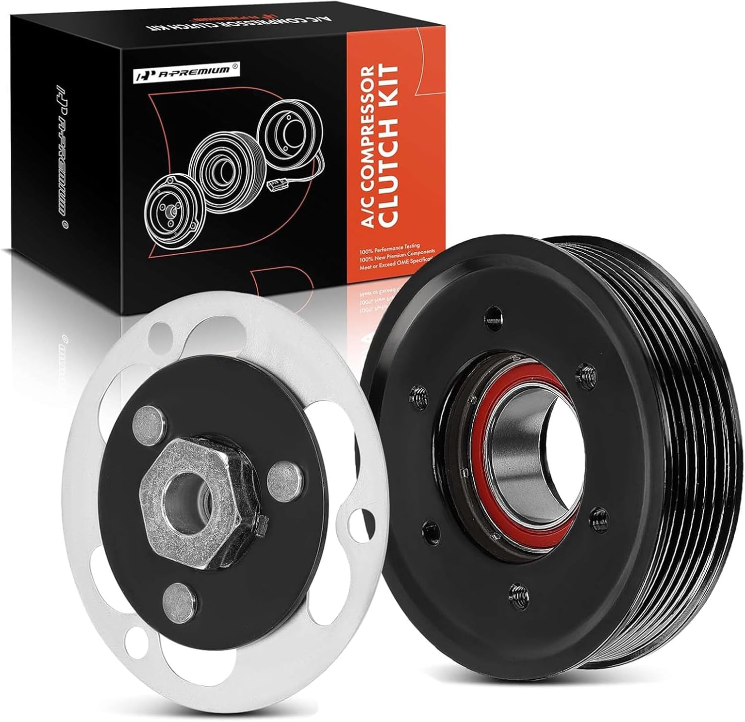 A-Premium Air Conditioner AC Compressor Clutch Kit Compatible with Volkswagen Jetta, Golf, Tiguan, GTI, Arteon, e-Golf, Golf Alltrack, Golf R, Golf SportWagen, Taos, Tiguan Limited & Audi A3, Q3