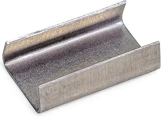 IDL Packaging Open (Snap-On) Seals for 1/2" Strap Width Steel Strapping (Pack of 100) – Superior Holding Power – Sturdy Metal Clips for Securing Heavy Packaging and Pallet Banding