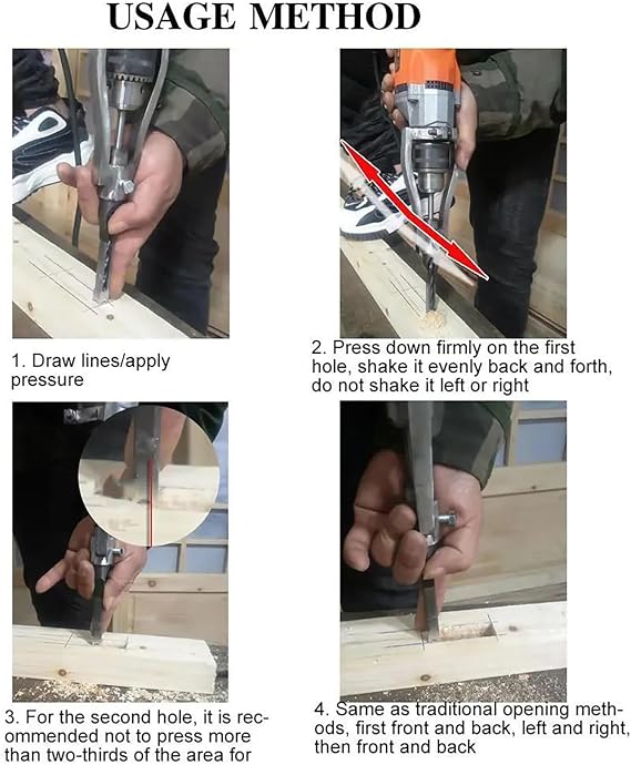 Square Hole Drill Bit Adapter, Easy Installation and Disassembly, Square Hole Drill Fixing Bracket Woodworking Drill Machine Accessory