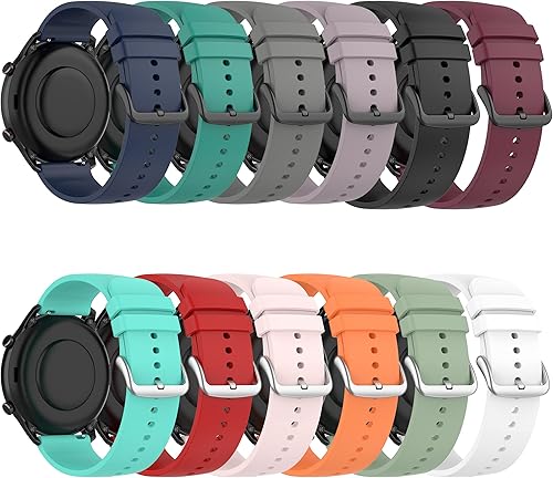 Miniatura 6 de YAMAY SW022 - Correa clásica para Samsung Gear S3 Frontier, correa de repuesto de silicona de 0.866in, compatible con Samsung Galaxy Watch 3 de