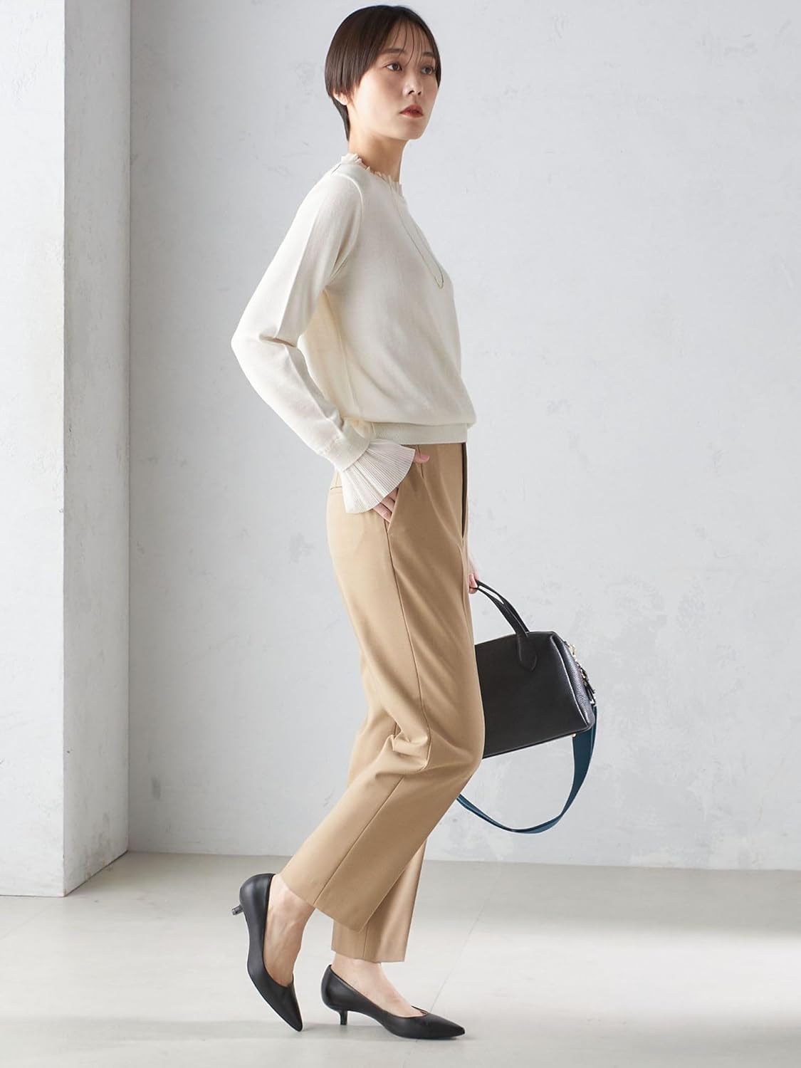シップス レディース] SHIPS for women ニット オーガンジー プリーツ