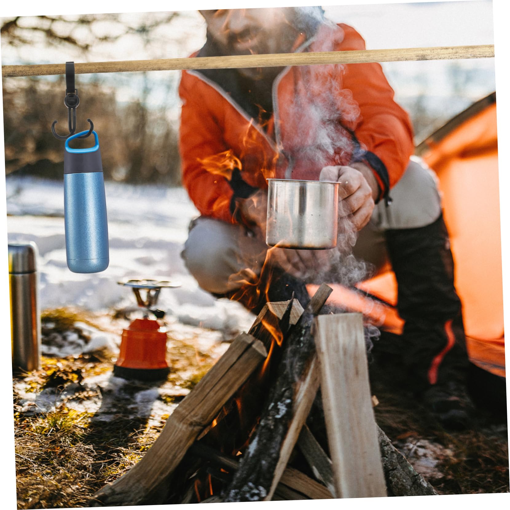 JOINPAYA Adjustable Stroller Hooks Shopping Cart Hangers Portable Stroller Double Hook Hanging Bag Hook Easy to Install and Reuse