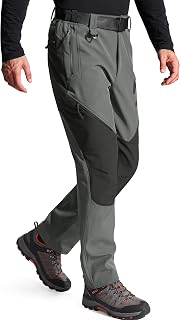 FREE SOLDIER Men's Fleece Lined Pants Softshell Snow Ski Pants