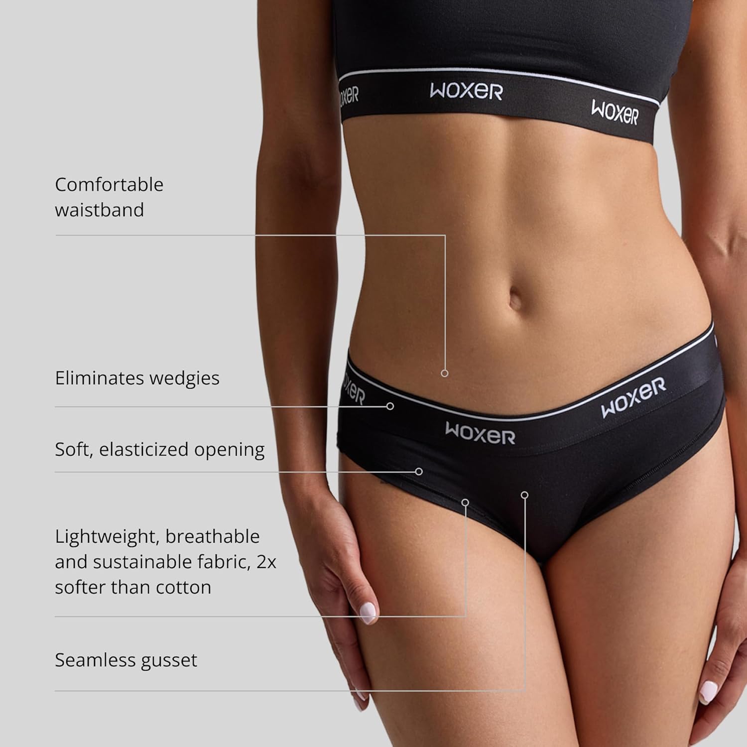 Woxer Women’s Seamless Bikini Underwear – Soft Modal, Chafe-Free, Moisture-Wicking Bikini Style Panties –Tag-Free Design - Image 3