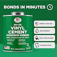 Vista 2 de HH-66 Cemento de vinilo, lata de 32 oz - Adhesivo de vinilo, pegamento para cemento, pegamento de reparación, inflables, forro de piscina, lonas